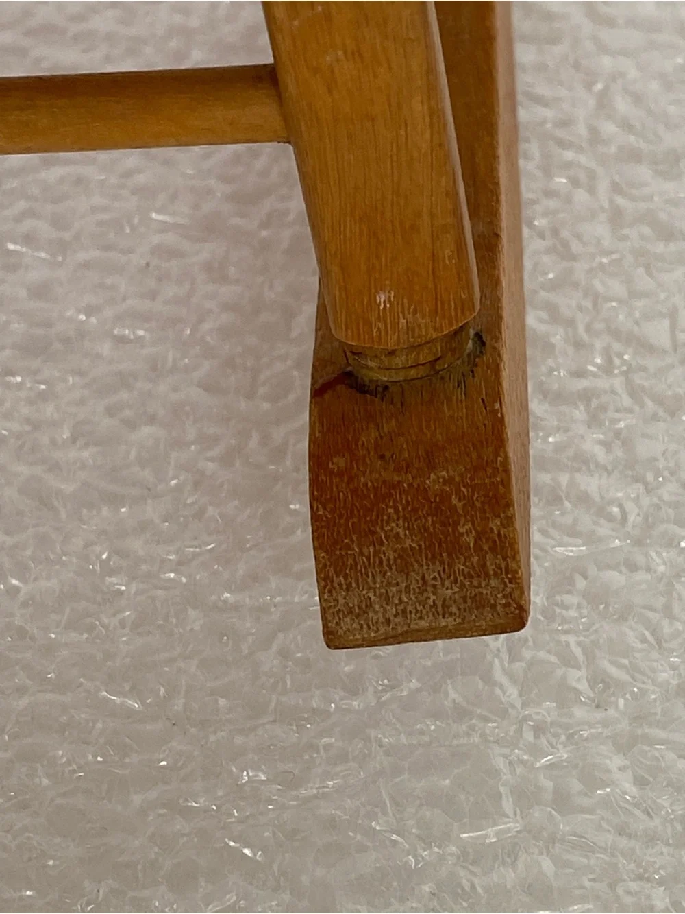 Vintage Strombecker Wooden T-Back Armed Rocking Chair Seat Doll House Furniture